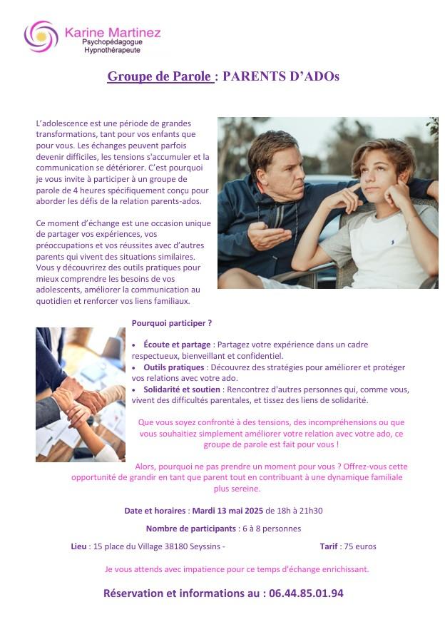 Groupe de paroles parents d ados 2